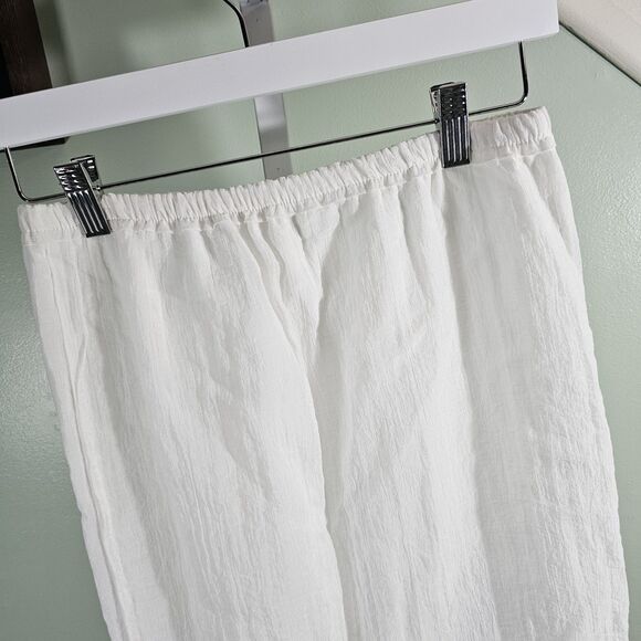 Zara Women Semi Sheer Midi Skirt Oyster White Size XS Elastic Waist - Picture 4 of 10